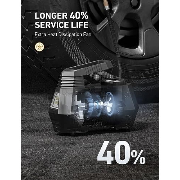 AstroAI Air Compressor Tire Inflator Portable Air Pump for Car Tires 12V DC Auto - Image 7