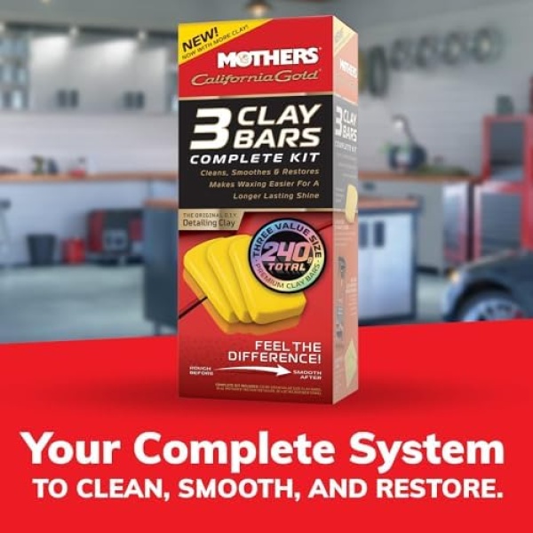 Mothers California Gold Clay Bar System for Car Detailing, Kit Includes - Image 2