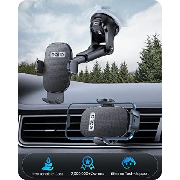 OQTIQ 3-in-1 Suction Cup Phone Holder Windshield/Dashboard/Air Vent - Image 6