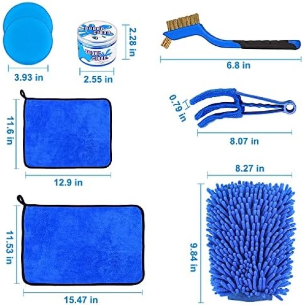 24PCS Car Detailing Brush Kit, YICOE Car Cleaning Kits with Auto Detailing Drill - Image 8