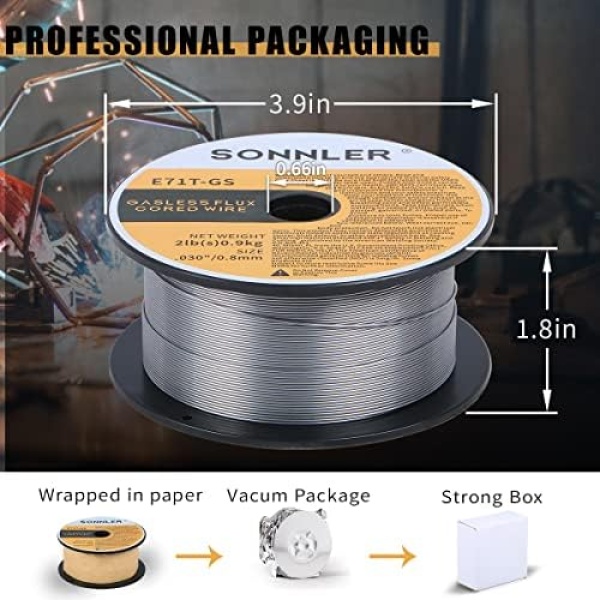 .030 Flux Core Welding Wire, SONNLER Mig Welding Wire, 2Lbs Low Splatter Mild - Image 5