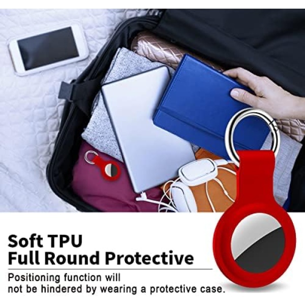 HATALKIN Case Compatible with Apple AirTags Case Keychain Air tag Holder - Image 3