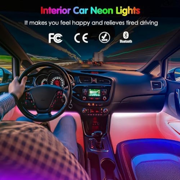 Keepsmile Car Accessories Interior Car LED Lights with Remote and APP Control - Image 2