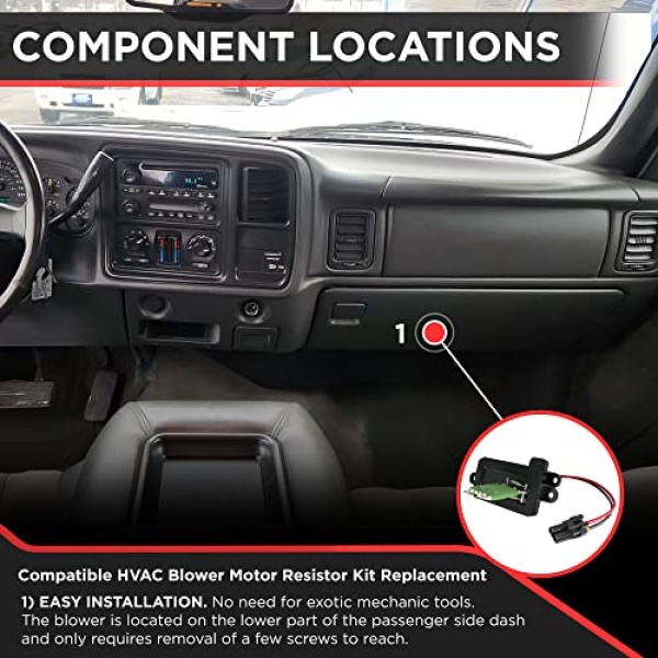 HVAC Blower Motor Resistor Kit with Harness 89019088 973-405 by Bryant Auto - Image 6