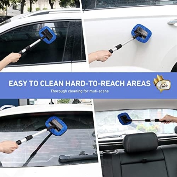 AstroAI Windshield Cleaner, Microfiber car Window Cleaner with 4 Reusable - Image 7