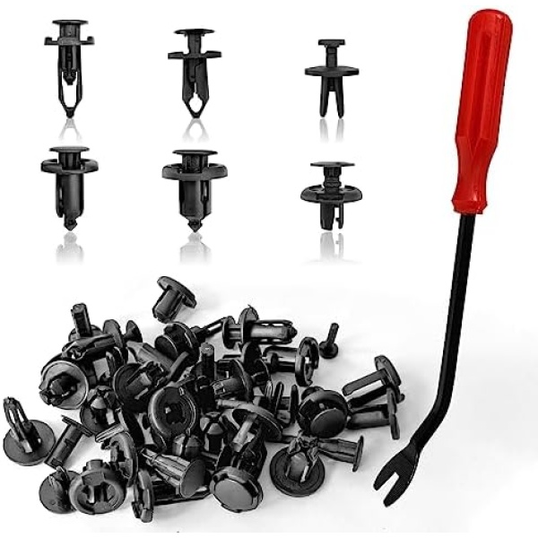 120pcs Retainer Clips Push Type Fasteners 6.8mm 8mm 9mm 10mm - Expansion Screws