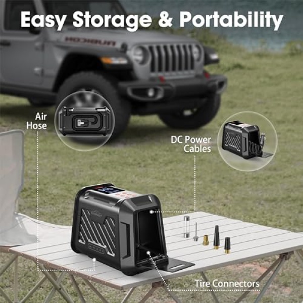 Carmot Tire Inflator Portable Air Compressor for Car, 180 PSI 3X Faster Cordless - Image 6