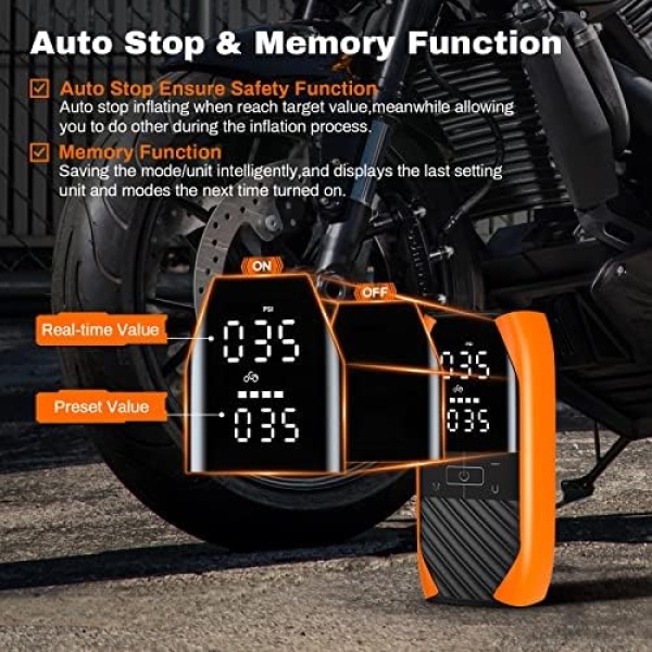 Kapopop K1 Tire Inflator Portable Air Compressor,150 PSI Electric Air Pump - Image 5
