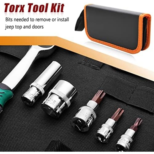 Xislet Torx Tool Kit Compatible with 2007-2020 Jeep Wrangler JL JK & Gladiator - Image 2