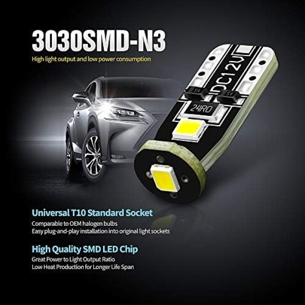 SIR IUS LED 194 LED Bulbs Extremely Super Bright 3030 Chipset for Car truck - Image 5