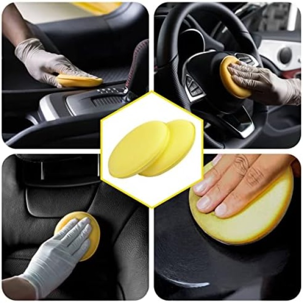 psler Foam Car Wax Applicator Pad Foam Applicator Pads Detailing Round 4 inch - Image 6