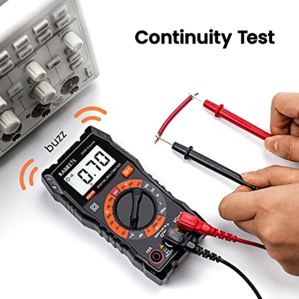 KAIWEETS Digital Multimeter with Case, DC AC Voltmeter, Ohm Volt Amp Test Meter - Image 3