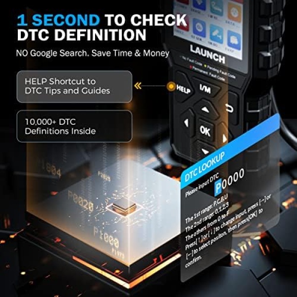 LAUNCH OBD2 Scanner CR529 One-Click I/M, Full OBDII Code Reader, 5 Years Quality - Image 4