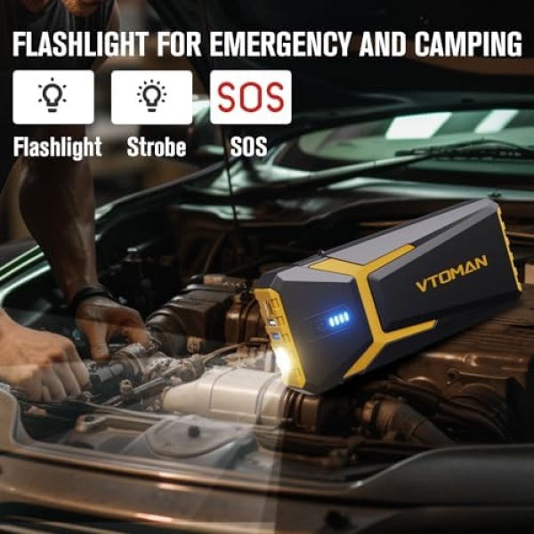 VTOMAN V10 Pro Jump Starter, 4500A Portable Car Starter - Image 4