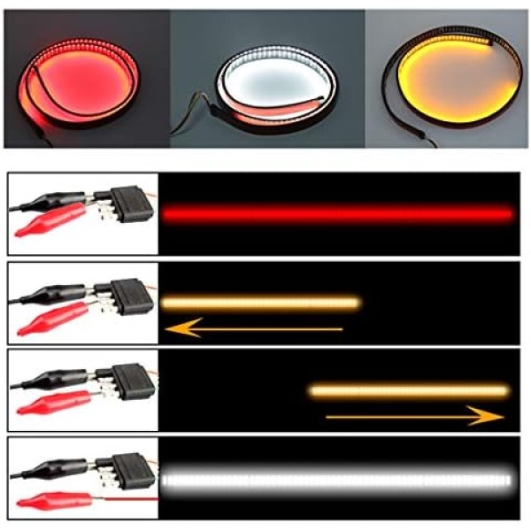 432LEDS Triple Row Tailgate Light Bar, 60 Inch Tail Strip Light Bar for Trucks - Image 7