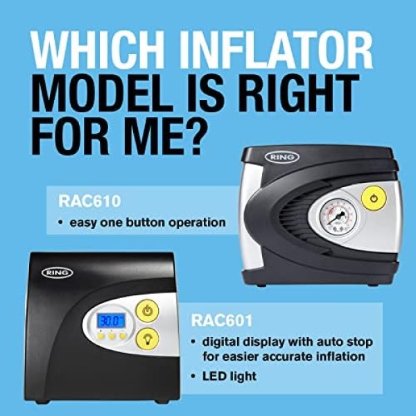 Ring Automotive - RAC610 12v electric tyre inflator air compressor car pump - Image 7