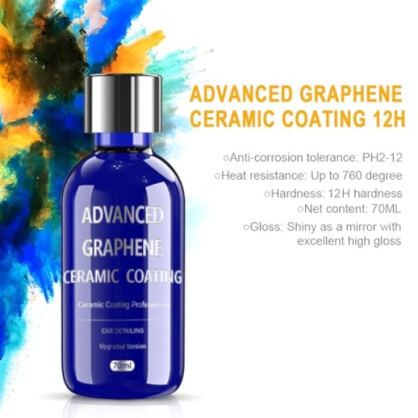 Advanced Graphene Ceramic Coating for Cars(70ML),12H Graphene Coating - Image 2