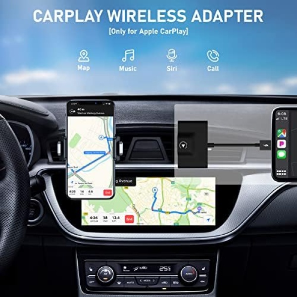 Teeran CarPlay Wireless Adapter for Factory Wired CarPlay 2023 Upgrade Plug - Image 2