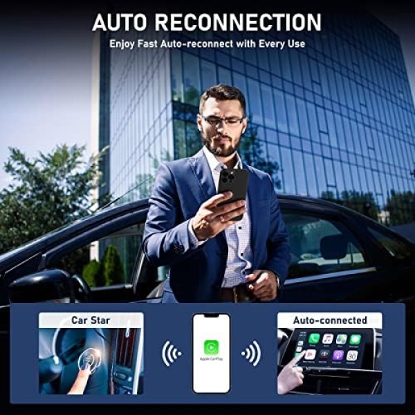 Teeran CarPlay Wireless Adapter for Factory Wired CarPlay 2023 Upgrade Plug - Image 5