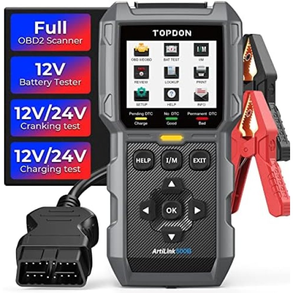 TOPDON AL500B OBD2 Scanner Battery Tester 2 in 1 Code Reader, Full OBDII - Image 8