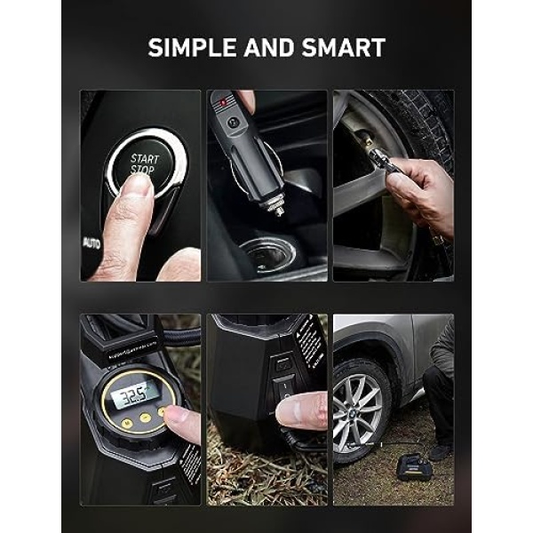 AstroAI Air Compressor Tire Inflator Portable Air Pump for Car Tires 12V DC Auto - Image 8