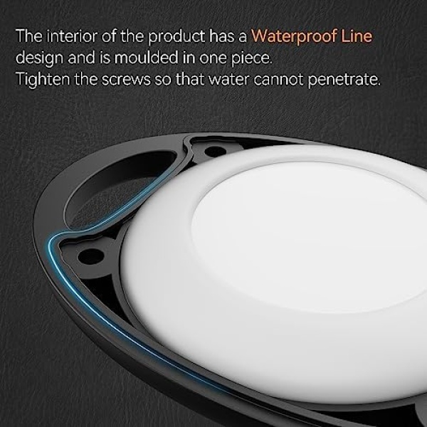 (4 Pack) AirTag Keychain Holder Case | IPX8 Waterproof, Ultra-Compact | Portable - Image 3