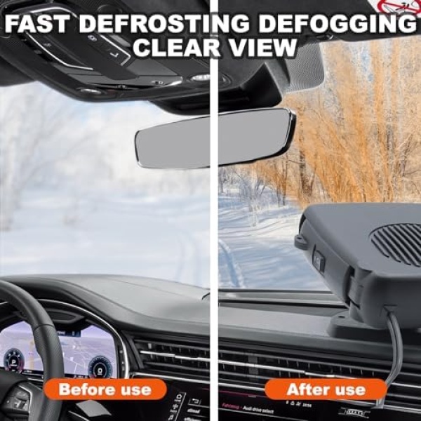 12v 200W Car Heater, Portable Car Heater and Defroster, Windshield Defogger - Image 3