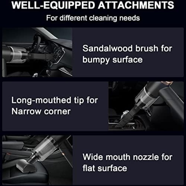 saimour Wireless Handheld Car Vacuum Cleaner - 90° Foldable Portable Vacuum - Image 6