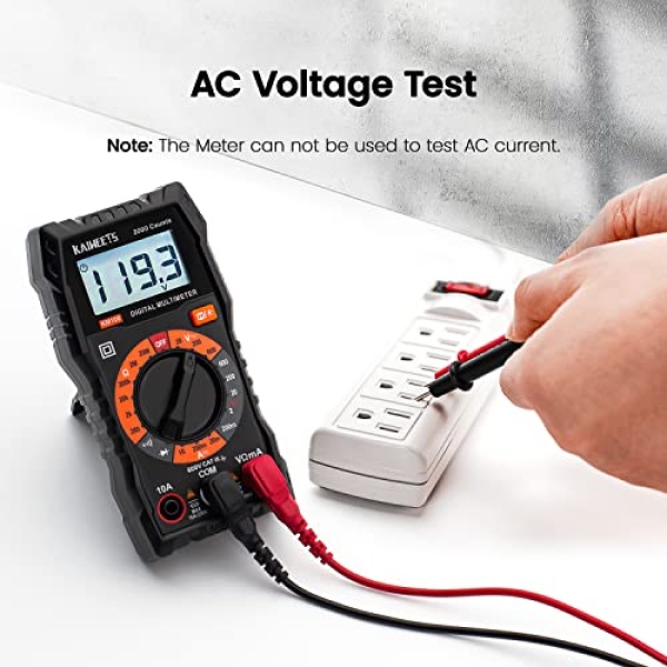 KAIWEETS Digital Multimeter with Case, DC AC Voltmeter, Ohm Volt Amp Test Meter - Image 2