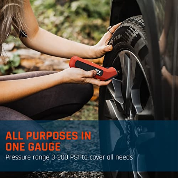 ETENWOLF Digital Tire Pressure Gauge 2 Pack, Industrial Tire Gauge 3-200 PSI - Image 5