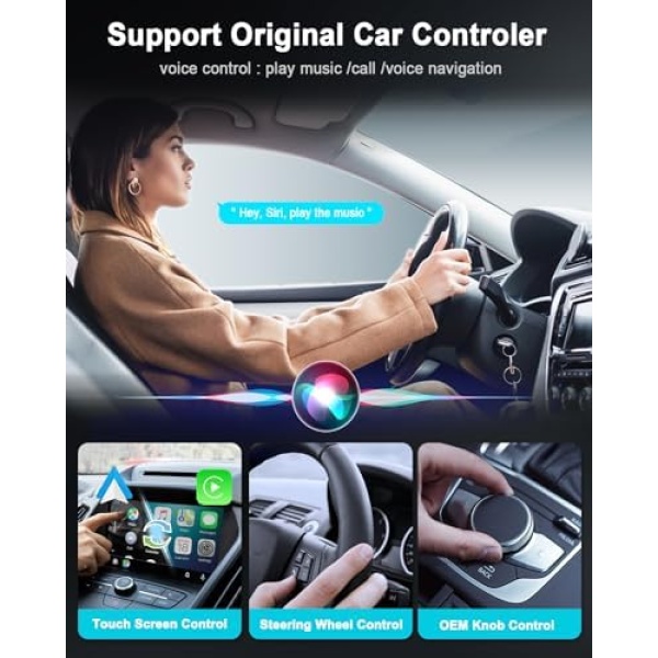 LXJADAP 2-in-1 Wireless CarPlay Adapter & Android Auto Wireless Car - Image 5