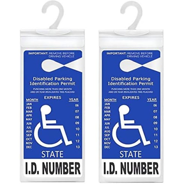 LotFancy Handicap Placard Holder- 10.6" x 5", Ultra Transparent Disabled Parking