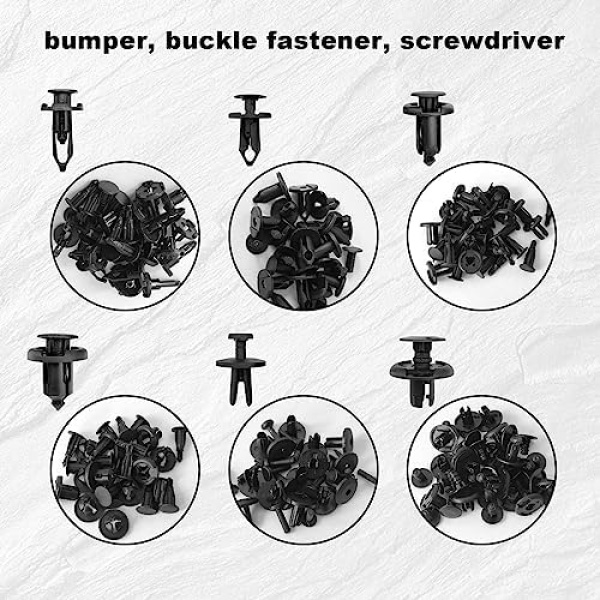 120pcs Retainer Clips Push Type Fasteners 6.8mm 8mm 9mm 10mm - Expansion Screws - Image 5