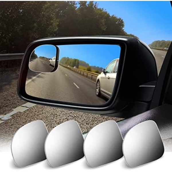 4 Pieces Fan-Shaped Automobile Rear Blind Spot Mirror, 360 Degree Rotating - Image 7