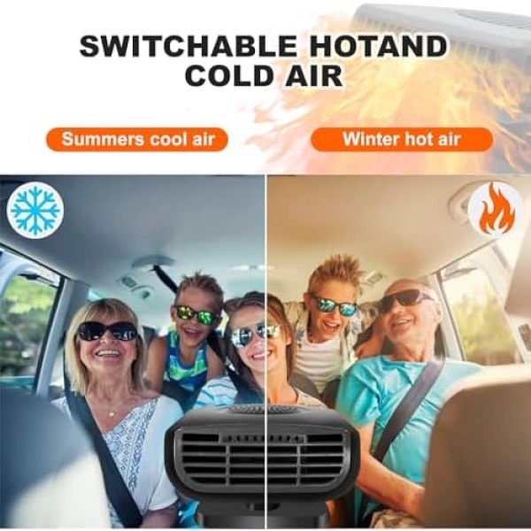 12v 200W Car Heater, Portable Car Heater and Defroster, Windshield Defogger - Image 6