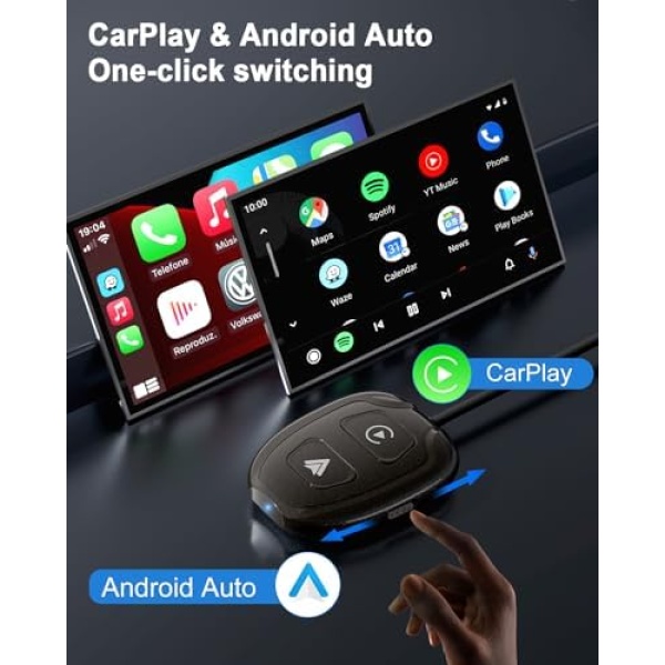 LXJADAP 2-in-1 Wireless CarPlay Adapter & Android Auto Wireless Car - Image 2