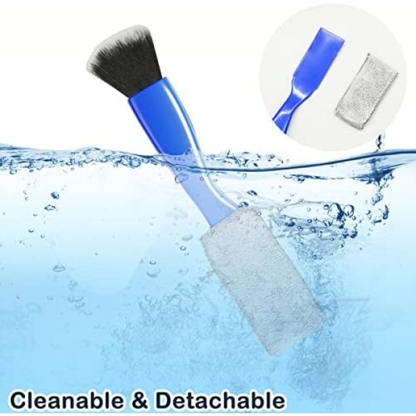 2 Pcs Double Head Brush for Car Cleaning, Portable Car Interior Detailing Brush - Image 5
