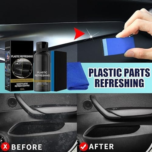 3PCS Plastic Refreshing, Plastic Revitalizing Coating Agent, Car Plastic - Image 3