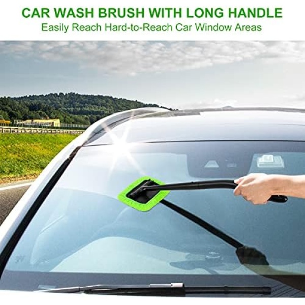 XINDELL 22 inch Windshield Cleaning Tool Kit - Interior Car Window Cleaner - Image 2