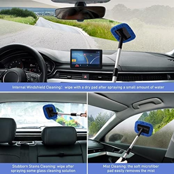 AstroAI Windshield Cleaner, Microfiber car Window Cleaner with 4 Reusable - Image 5