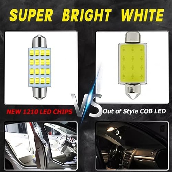 AUCELI 42 Pcs Car LED Bulbs, Auto Interior Light Kit Set, Super Bright T10 - Image 3