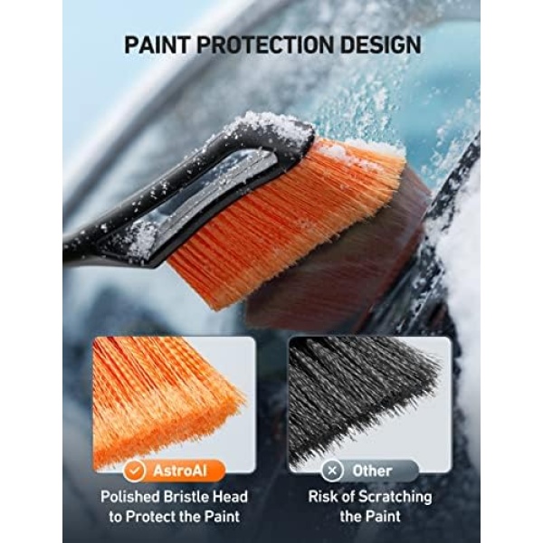 AstroAI 27 Inch Snow Brush and Detachable Ice Scraper with Ergonomic Foam Grip - Image 4