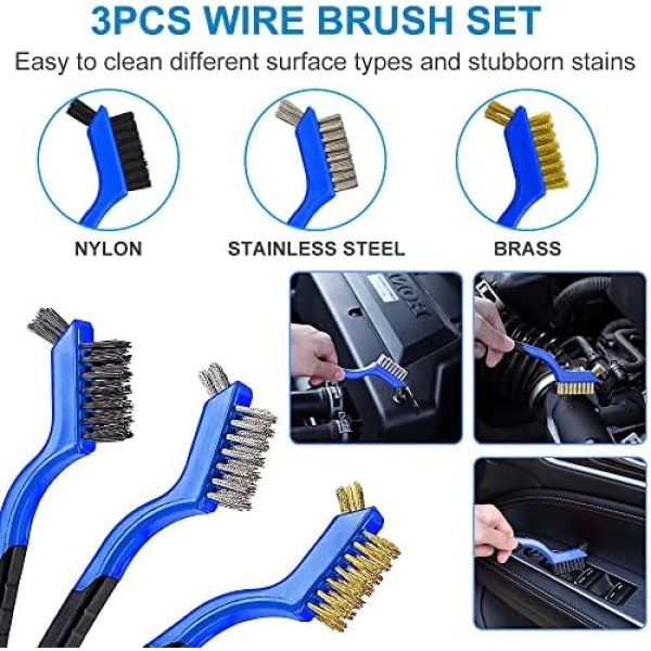 24PCS Car Detailing Brush Kit, YICOE Car Cleaning Kits with Auto Detailing Drill - Image 5
