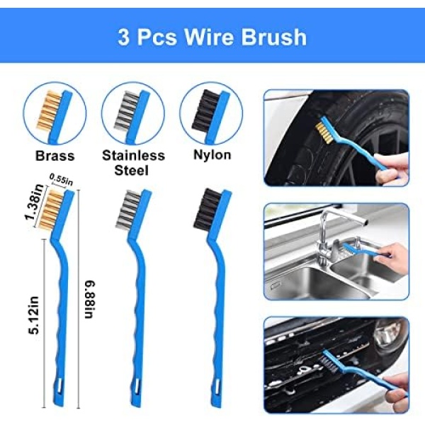 62'' Car Wash Brush Kit Mitt Mop Sponge with Long Handle, 1 Chenille - Image 6