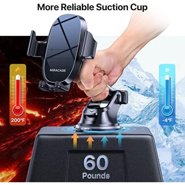 Miracase Car Phone Mount, [Thick Case & Big Phones Friendly] Long Arm Universal - Image 3