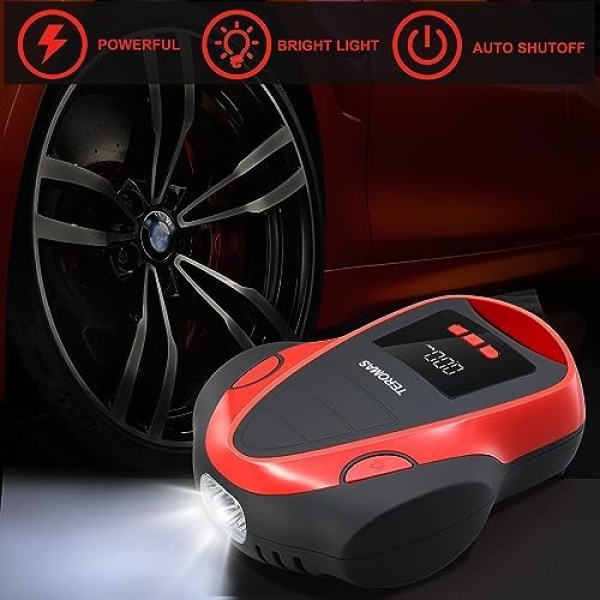 TEROMAS Tire Inflator Air Compressor, Portable DC/AC Air Pump - Image 6