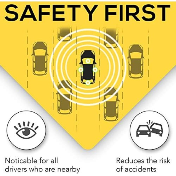 Baby On Board Sticker Sign - Essential for Cars - 5" by 5" - Bright Yellow and - Image 5