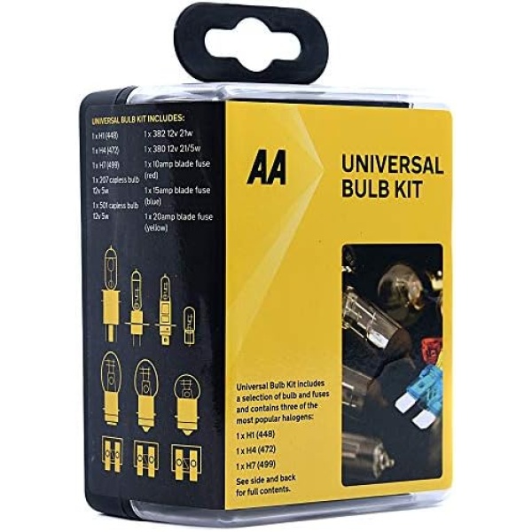 AA Compact Universal Car Bulb/Fuse Kit AA0552 - Includes Popular Halogen Bulbs - Image 7