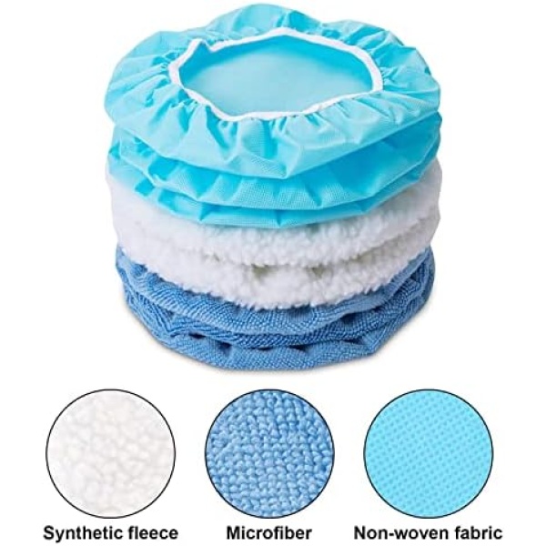 20 Pieces 9 to 10 Inches Buffer Pads Car Polisher Bonnet Orbital Buffer Bonnets - Image 3