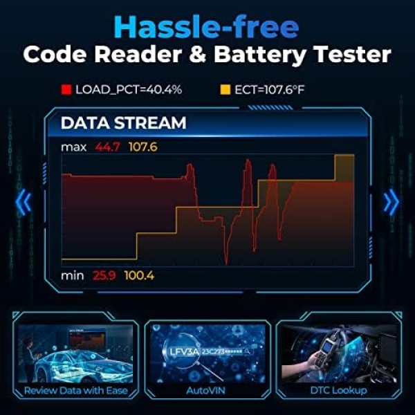 TOPDON AL500B OBD2 Scanner Battery Tester 2 in 1 Code Reader, Full OBDII - Image 5